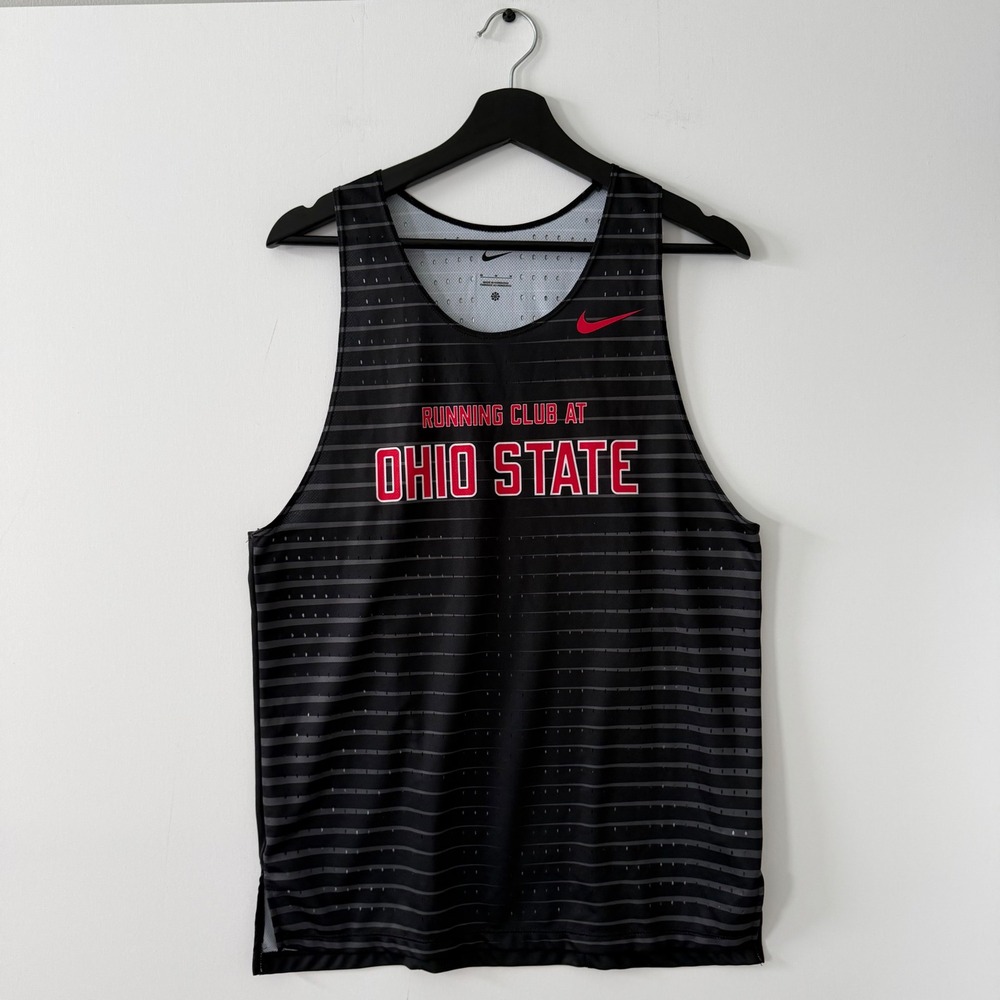 Nike Running Club Ohio State Team Singlet Tank Elite Black CV3015 Mens M